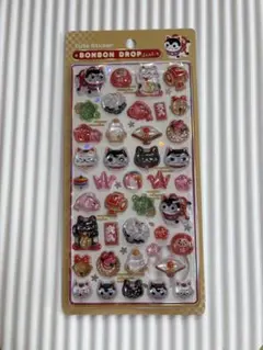 【正規品】ボンボンドロップシール 和柄 縁起物 招き猫 幸運 クーリア