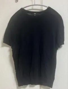 UNIQLO ブラック メリノクルーネックセーター　 L 251-477738