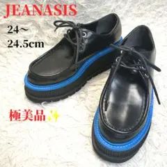 完売品 美品 JEANASIS 24〜24.5cm 厚底 チロリアンシューズ 黒