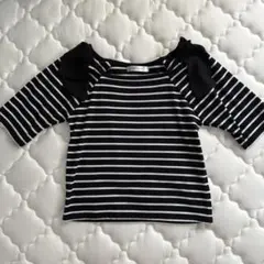 【新品】Blue Strive ボーダー柄 五分袖Tシャツ Lサイズ