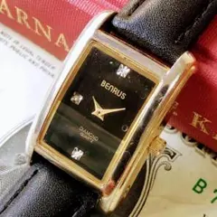 #3984【お洒落で高級】メンズ 腕時計 ベンラス 動作品 クォーツ 新品ベルトのサムネイル