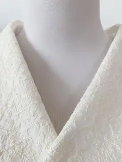 半襟 2155 刺繍半衿　レース半衿 綿ローン　オフホワイト