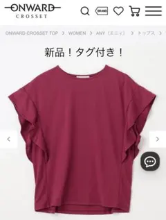 新品！【接触冷感/UVケア/シワになりにくい】エニィファムTシャツ　ブラウスのサムネイル
