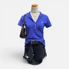 POLO RALPH LAUREN 半袖ポロシャツ 青紫