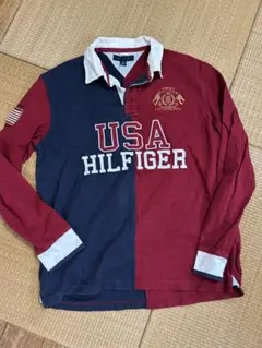 Tommy HILFIGER USAポロシャツ ネイビー/レッド