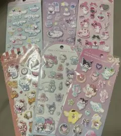 【正規品】サンリオ　ジュエルマシュマロステッカーズ　6種