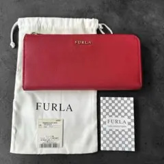 FURLA コーナージップ　長財布　ロングウォレット　サフィアーノレザー　赤
