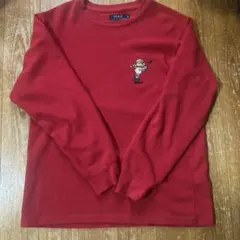 美品 ポロベア ラグビー Polo Ralph Lauren 赤 長袖カットソー