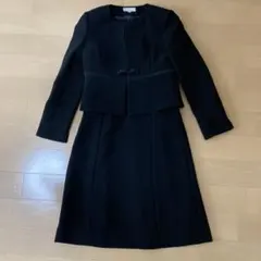 ブラック ワンピーススーツ 礼服　9号　7部袖