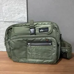 ALPHA industries ボディーバッグ カーキ×オレンジ