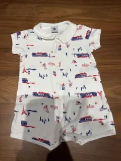 プチバトー　 コットンロンパース 12M 74cm
