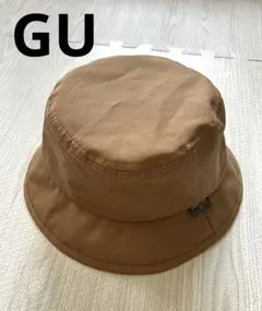 GUブラウン コットン バケットハット