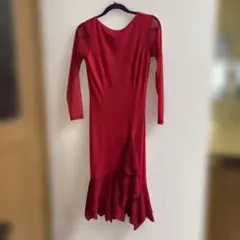 売り尽くしSALE14444-9999社交ダンス　チャコット　赤ドレスM 船旅