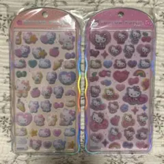 ハローキティ COTTON PUFFY シール 2種セット　コットンパフィー