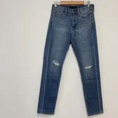 UNIQLO/ユニクロ【25】ハイライズシガレットジーンズ　スキニーデニム