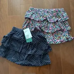 H&M フリル付きスカート 110/115 2枚セット