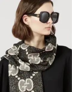 GUCCI グッチ GGウール ラメ ジャカード スカーフのサムネイル