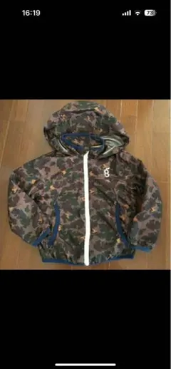 ★115cm グリーンレーベル 迷彩柄フード付きジャケット