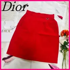 【新品未使用】Christian Dior 膝丈スカート レッド M