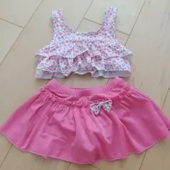 100サイズ ビケットクラブ 水着 フリル付きトップスとスカート