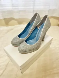 ベニル　ウェディングシューズ　シルバーグリッター　サイズ34 ベニル ウェディングシューズ シルバーグリッター サイズ34