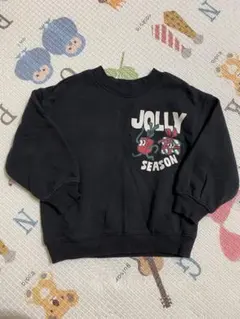 H&M クリスマス　スウェット　黒　90サイズ