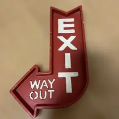 アンティーク　EXIT WAY OUTトレイ
