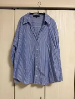 ZARA コットンストライプシャツ