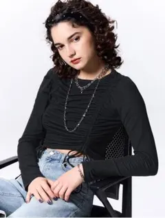 シャーリング　カットソー