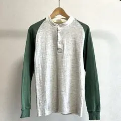 90s J.Crew ヘンリーネック サーマル ツートン 巨人タグ - メルカリ