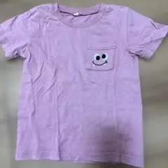 くすみピンク　スマイリーフェイス Tシャツ