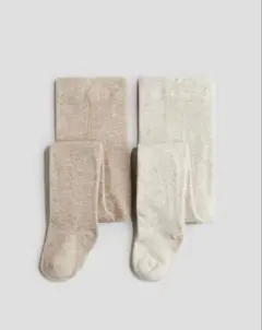 【新品未使用】H&M ベビータイツ2枚セット