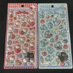 【正規品】ハローキティ・ハンギョドン ボンボンドロップシール2セット