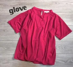 【grove】インナー付き レイヤードブラウス L マゼンタピンク 華やか 夏のサムネイル