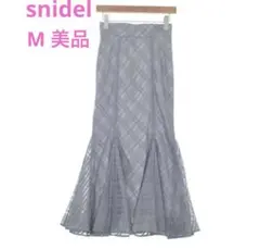 snidel グレーチェック　シアーマーメイドスカート M