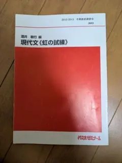 酒井敏行 現代文《虹の試練》 代々木ゼミナール 冬期直前講習会 代ゼミ 酒井