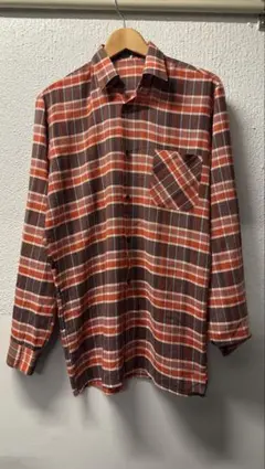 ライトネルシャツ　好配色　古着　ヴィンテージ　アメリカ　ユーロ