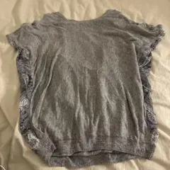 グレー ペイズリー柄 半袖Tシャツ