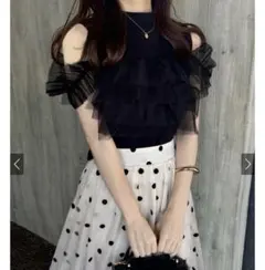 2wayチュールドッキングテレコトップス