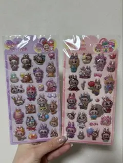 【新品】ラブブ　3Dシール2枚セット