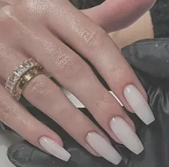 10枚 ネイルチップ ワンホン 韓国 オフィスネイル シンプル ホワイト