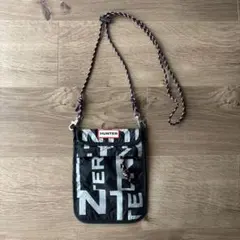 HUNTER ショルダーバッグ サコッシュ 黒/白