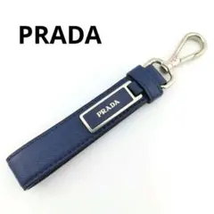 PRADA サフィアーノレザー キーリング ネイビー - メルカリ