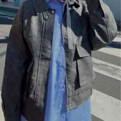 AS KNOW AS plus ファー衿付き 2WAYフェイクレザーブルゾン