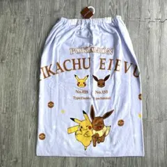 ポケモン　ラップタオル　巻きタオル　ピカチュウ　イーブイ（新品）のサムネイル