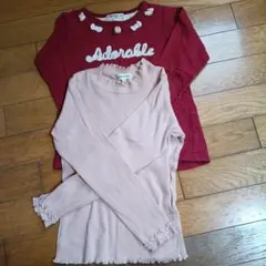 長袖カットソー2点セット 120　シューラルー