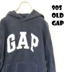 【オールド】90s GAP ギャップ ビッグロゴ　フリース　パーカー フーディー