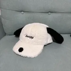 スヌーピー 耳付きキャップ フリーサイズ