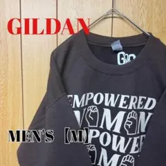 TS93【US輸入】GILDAN(ギルダン)　スウェット【メンズМ】ブラウン