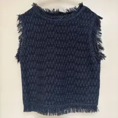 【新品】Spick&Span ☆ フリンジニットショートプルオーバー
